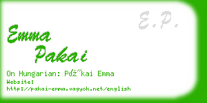 emma pakai business card